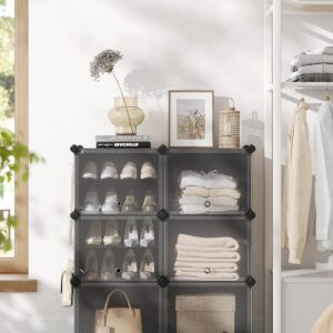 SONGMICS Variabilný plastový botník so 6 uzamykateľnými boxmi