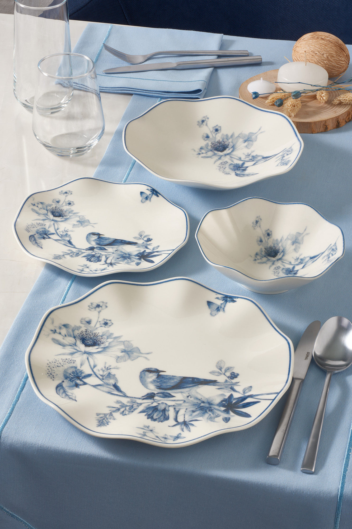 ASIR Porcelánová jedálenská súprava 24 ks BIRD – Obrázok 10