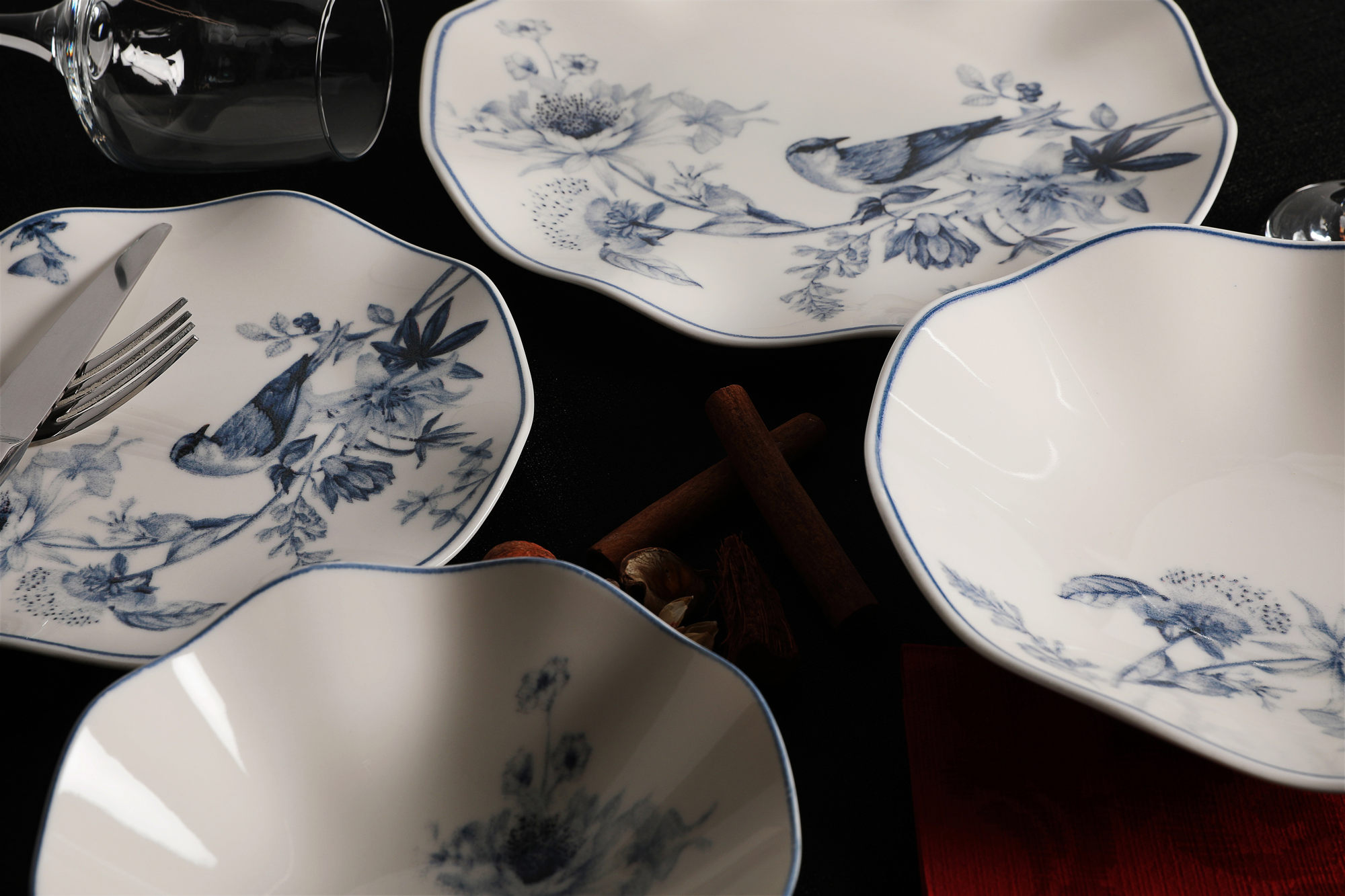 ASIR Porcelánová jedálenská súprava 24 ks BIRD – Obrázok 2