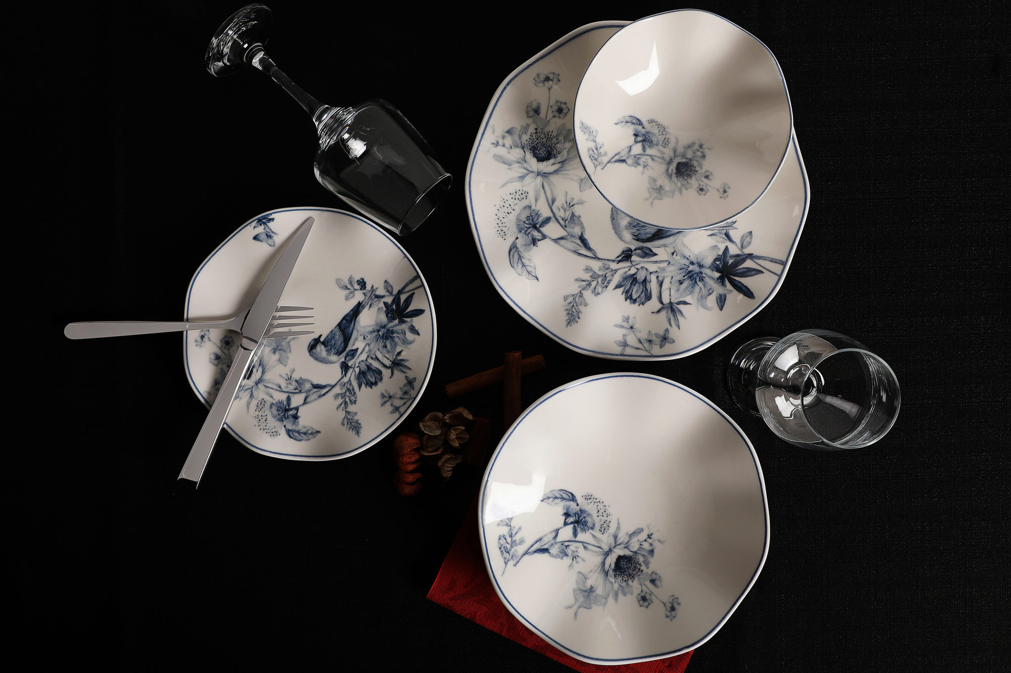 ASIR Porcelánová jedálenská súprava 24 ks BIRD – Obrázok 4