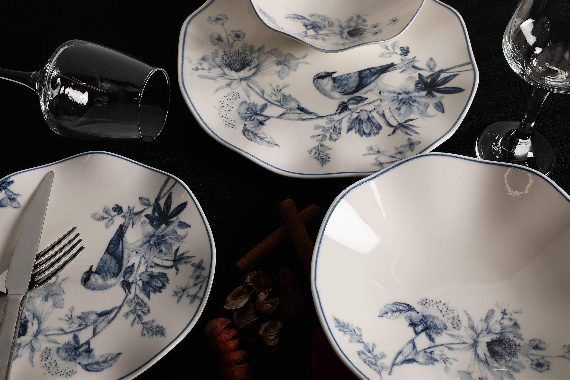 ASIR Porcelánová jedálenská súprava 24 ks BIRD – Obrázok 6