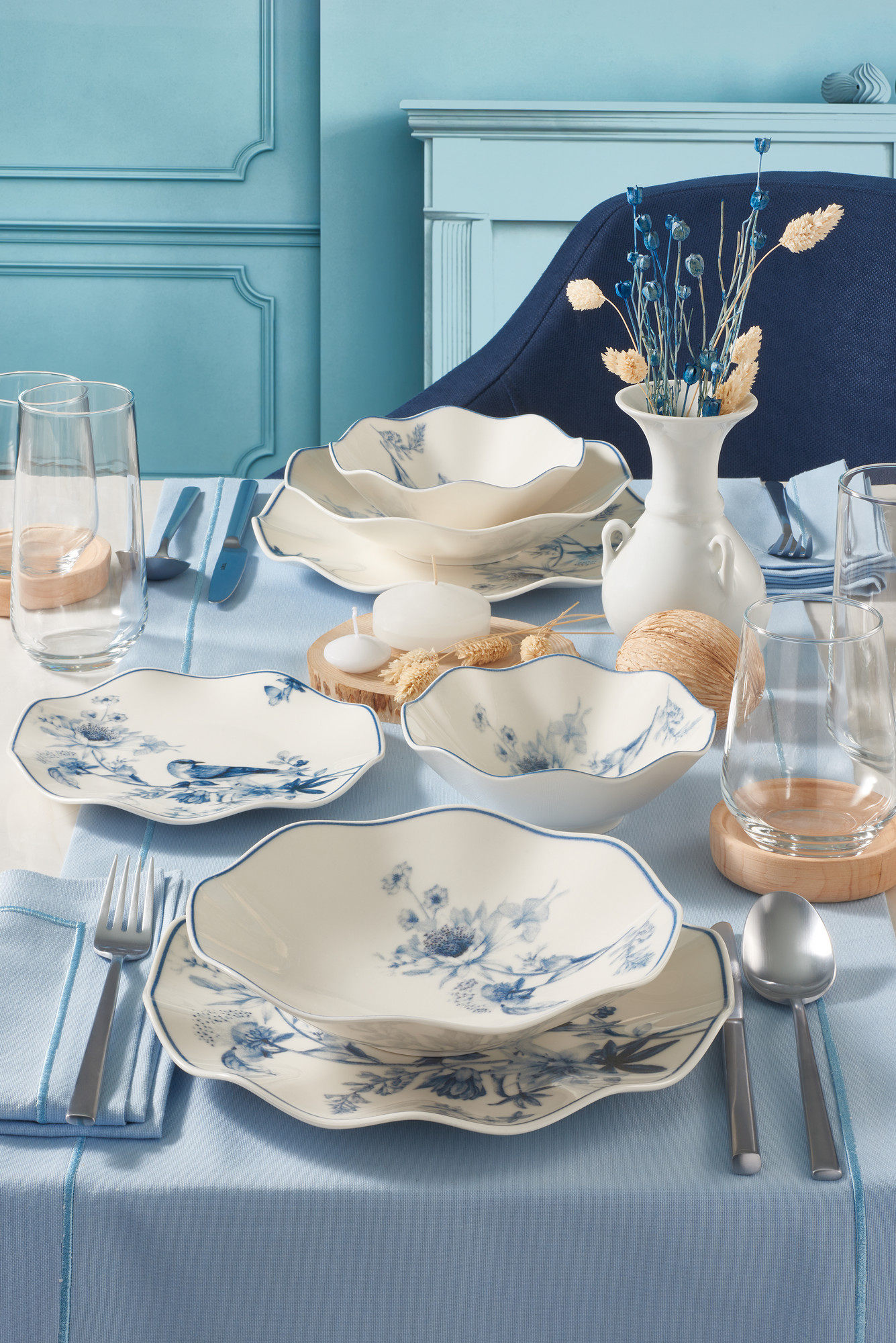 ASIR Porcelánová jedálenská súprava 24 ks BIRD – Obrázok 8