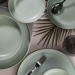 ASIR Porcelánová jedálenská súprava (18 ks) zelená