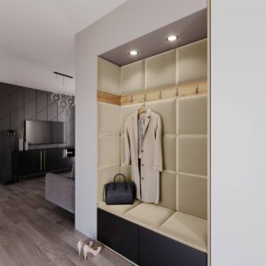 Eltap Čalúnený panel SET QUADRATTA 120×160 žltá