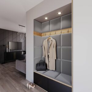 Eltap Čalúnený panel SET QUADRATTA 120×160 sivý