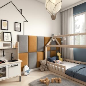 Eltap Čalúnený panel SET QUADRATTA 180×100 okrová, sivá