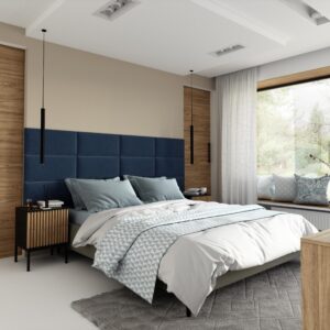 Eltap Čalúnený panel SET QUADRATTA 240×90 modrý