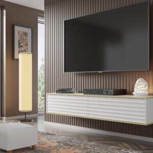 BIM TV stolík Wabi 180 cm, biely matný