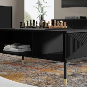 BIM Konferenčný stolík Woody, čierny matný