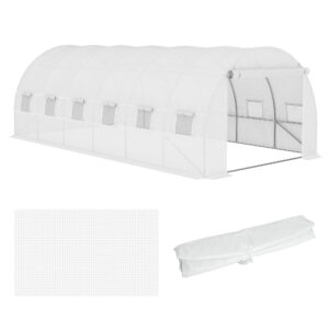 OUTSUNNY Náhradná fólia pre fóliovník 300 x 200 x 600 cm biela