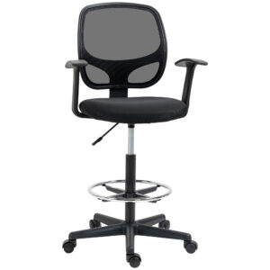 Kancelárske kreslo VINSETTO s podnožkou 60 x 56 x 110-132 cm čierne