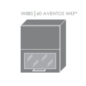 ArtExt Kuchynská linka Brerra – lesk Kuchyňa: Horná skrinka W8BS/60 AVENTOS WKF/ rám vo farbe dvierok / korpus grey, lava, biela (ŠxVxH) 60 x 72 x 32,5 cm