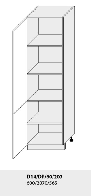 ArtExt Kuchynská linka Brerra - lesk Kuchyňa: Spodná skrinka D/15 / (ŠxVxH) 15 x 82 x 50 cm – Obrázok 95
