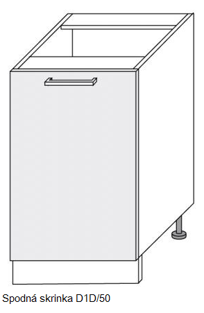 ArtExt Kuchynská linka Brerra - lesk Kuchyňa: Spodná skrinka D/15 / (ŠxVxH) 15 x 82 x 50 cm – Obrázok 22
