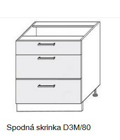 ArtExt Kuchynská linka Brerra - lesk Kuchyňa: Spodná skrinka D/15 / (ŠxVxH) 15 x 82 x 50 cm – Obrázok 30