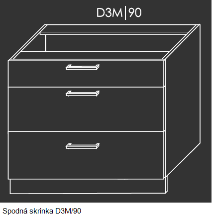 ArtExt Kuchynská linka Brerra - lesk Kuchyňa: Spodná skrinka D/15 / (ŠxVxH) 15 x 82 x 50 cm – Obrázok 31