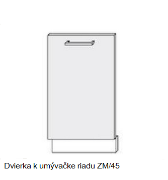 ArtExt Kuchynská linka Brerra - lesk Kuchyňa: Spodná skrinka D/15 / (ŠxVxH) 15 x 82 x 50 cm – Obrázok 35