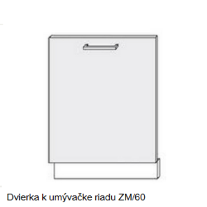 ArtExt Kuchynská linka Brerra – lesk Kuchyňa: Dvierka k umývačke riadu ZM/60 / 60 cm