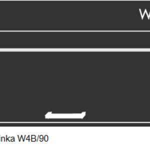 ArtExt Kuchynská linka Brerra – lesk Kuchyňa: Horná skrinka W4B/90 / (ŠxVxH) 90 x 36 x 32,5 cm