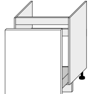 ArtExt Kuchynská linka Brerra – lesk Kuchyňa: Spodná skrinka D1ZM/60 (ŠxVxH): 60 x 82 x 50 cm