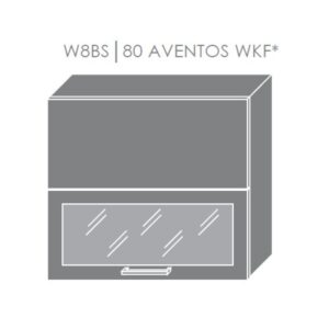 ArtExt Kuchynská linka Brerra – mat Kuchyňa: Horná skrinka W8BS/80 AVENTOS WKF/ rám vo farbe dvierok / korpus grey, lava, biela (ŠxVxH) 80 x 72 x 32,5 cm