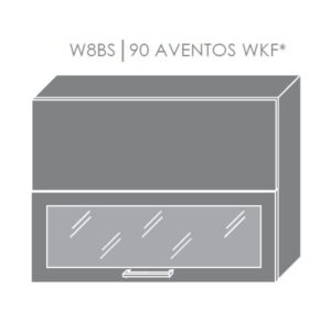 ArtExt Kuchynská linka Brerra – mat Kuchyňa: Horná skrinka W8BS/90 AVENTOS WKF/ rám vo farbe dvierok / korpus grey, lava, biela (ŠxVxH) 90 x 72 x 32,5 cm