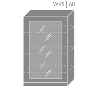ArtExt Kuchynská linka Brerra – mat Kuchyňa: Horná skrinka W4S/60 / (ŠxVxH) 60 x 96 x 32,5 cm