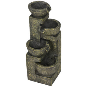 OUTSUNNY Záhradná fontána s nastaviteľným štvorstupňovým prietokom