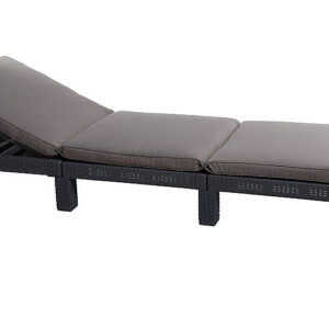 DEOKORK Zahradné lehátko z umelého ratanu DAYTONA (antracit)