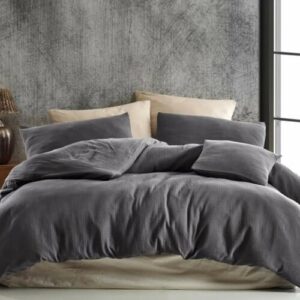 Kvalitex Mušelínové obliečky tmavosivá,  140 x 200 cm, 70 x 90 cm, 140 x 200 cm, 70 x 90 cm