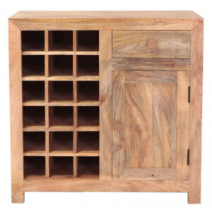 Barová skriňa Hina 90x90x45 z mangového dreva