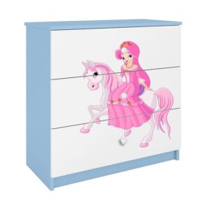 Detská komoda Babydreams modrá – Princezná 1