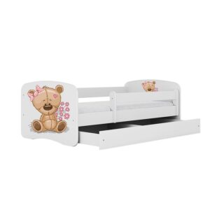 Detská posteľ Babydreams+Sz+M Biela 70×140 Medveď s kvetmi