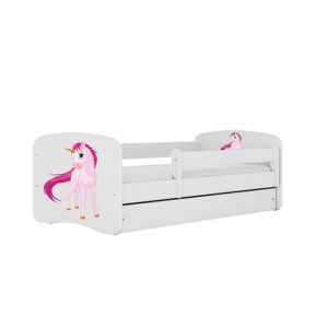 Detská Posteľ. Babydreams+Sz+M Biely 80×160 Jednorožec