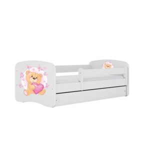 Detská Posteľ. Babydreams+Sz+M Biely 80×180 Medveď s motýľmi