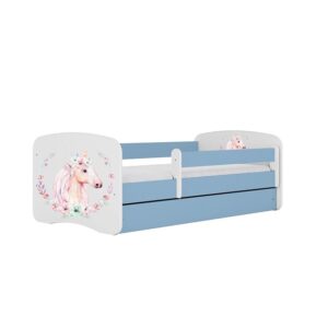 Detská Posteľ. Babydreams+Sz+M modrá 80×180 Kôň