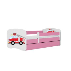 Detská Posteľ. Babydreams+Sz+M Ružová 70×140 hasičský zbor