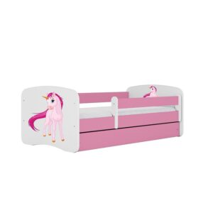 Detská Posteľ. Babydreams+Sz+M Ružová 80×160 Jednorožec