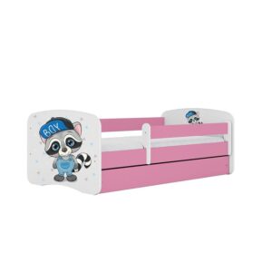 Detská Posteľ. Babydreams+Sz+M Ružová 80×160 medvedík čistotný