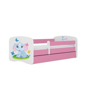 Detská Posteľ. Babydreams+Sz+M Ružová 80×180 Slon