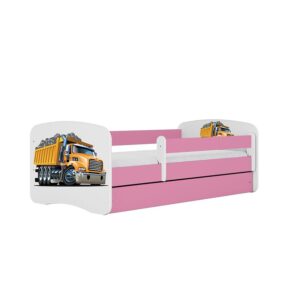 Detská posteľ Babydreams+Sz+M ružový 80×160 nákladné auto