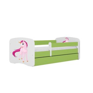 Detská Posteľ. Babydreams+Sz+M Zelená 80×160 Jednorožec