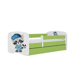 Detská Posteľ. Babydreams+Sz+M zelená 80×180 medvedík čistotný