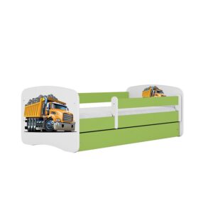 Detská Posteľ. Babydreams+Sz+M Zelená 80×180 – Nákladné auto