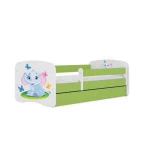 Detská Posteľ. Babydreams+Sz+M Zelená 80×180 Slon
