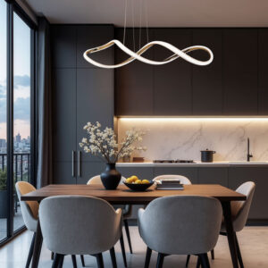 SNELLO lampa wisząca złoty 32W LED 3000, 4500, 6500K kryształki bezbarwne