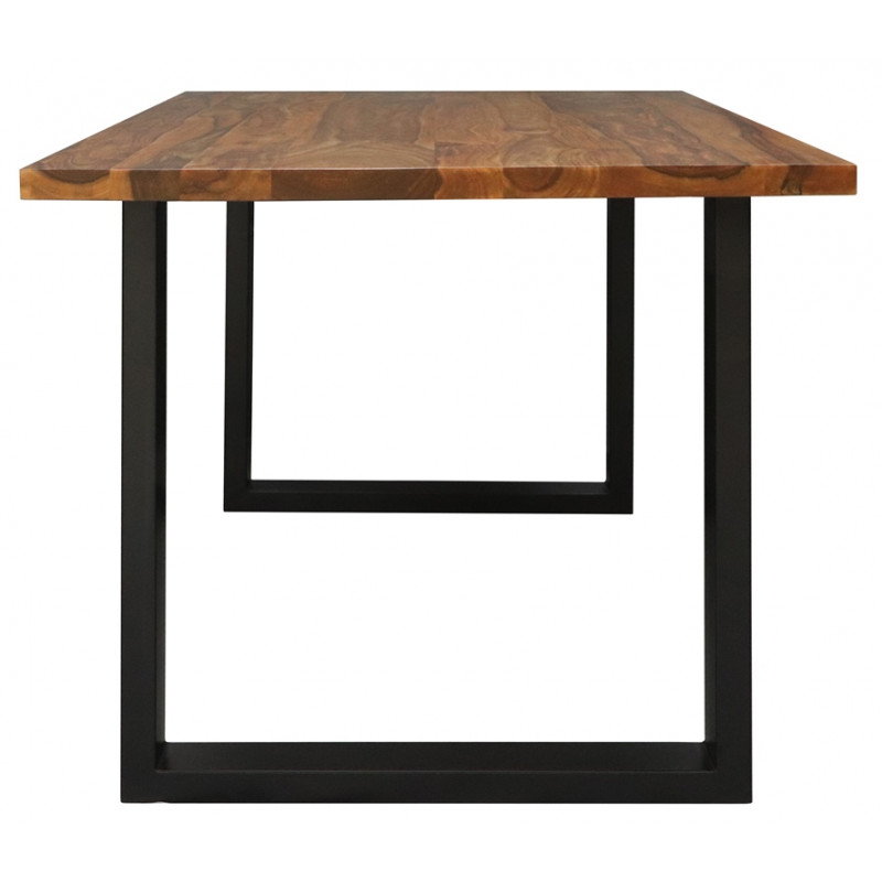 Jedálenský stôl s kovovými nohami 120x90 cm z indického masívu palisander – Obrázok 3