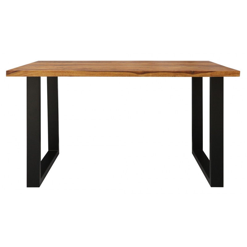 Jedálenský stôl s kovovými nohami 120x90 cm z indického masívu palisander
