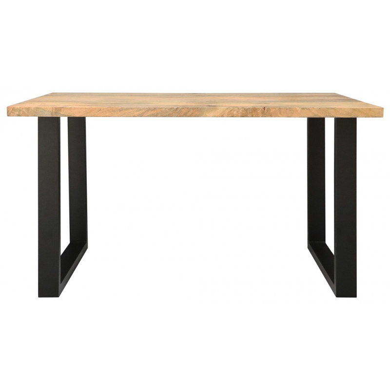 Jedálenský stôl s kovovými nohami 140x90 cm z mangového dreva