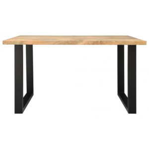 Jedálenský stôl s kovovými nohami 200×90 cm z mangového dreva